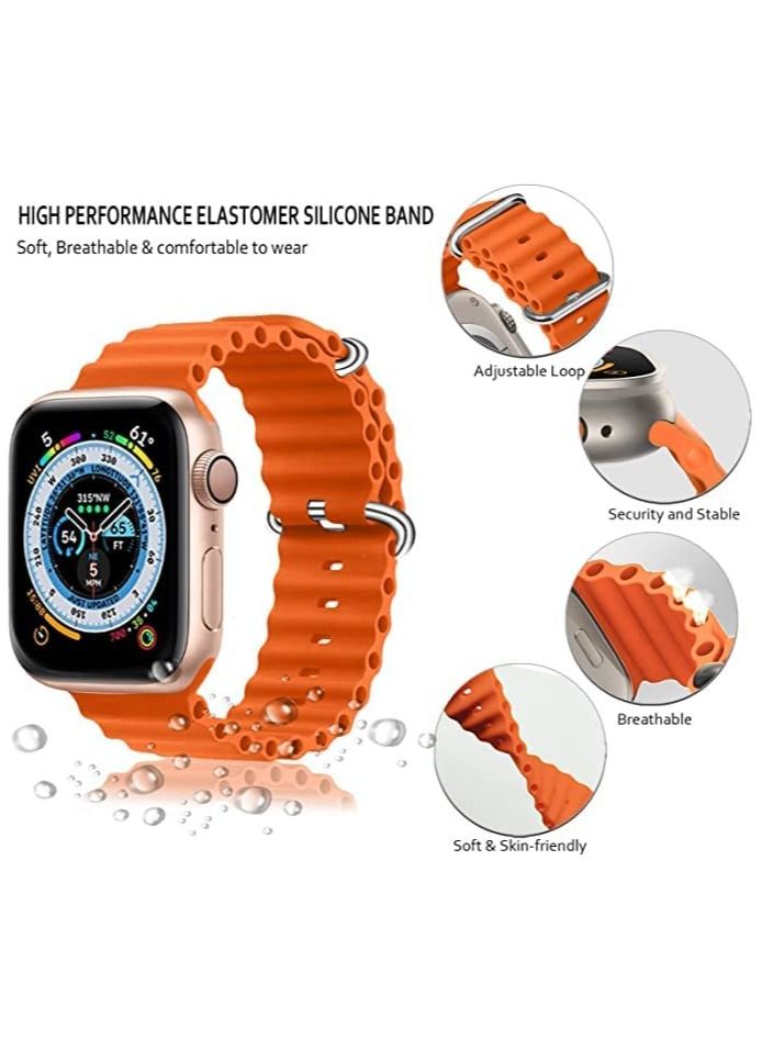 Sport New Silicone Band Compatible with Apple Watch Ultra Ocean 38/40/41mm Strap for iWatch Series Ultra 8 7 6 5 SE - Image 4