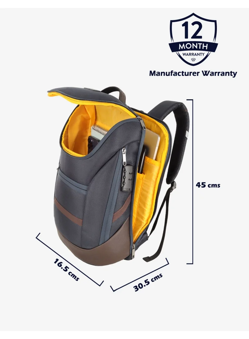 Lavie  Sport Emperor25 24L Anti-theft & Laptop Backpack For Men & Women  |Boys & Girls (Navy/Brown)  | Best Price UAE