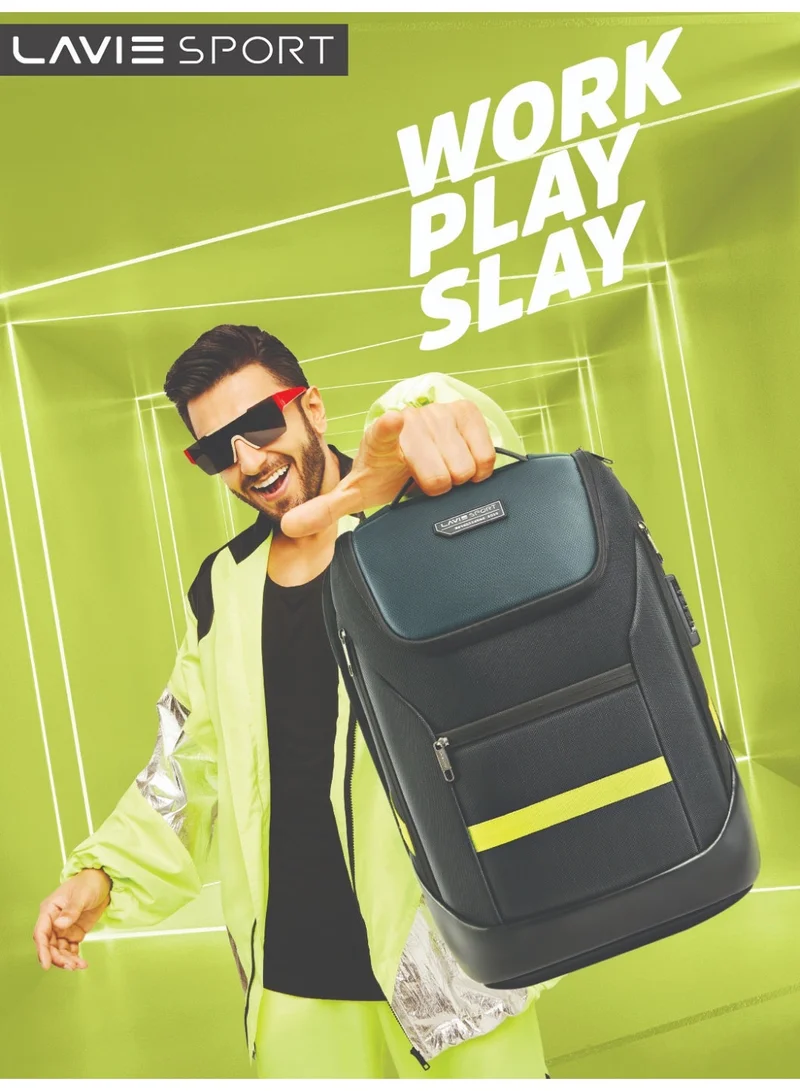 Lavie Sport Emperor25 24L Anti-theft &amp; Laptop Backpack For Men &amp; Women  |Boys &amp; Girls (Navy/Brown)