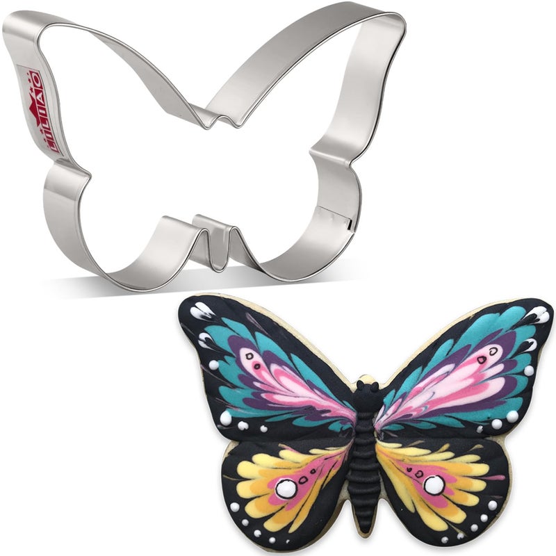 LILIAO Spring Butterfly Cookie Cutter  45 x 3 inches  Stainless Steel
