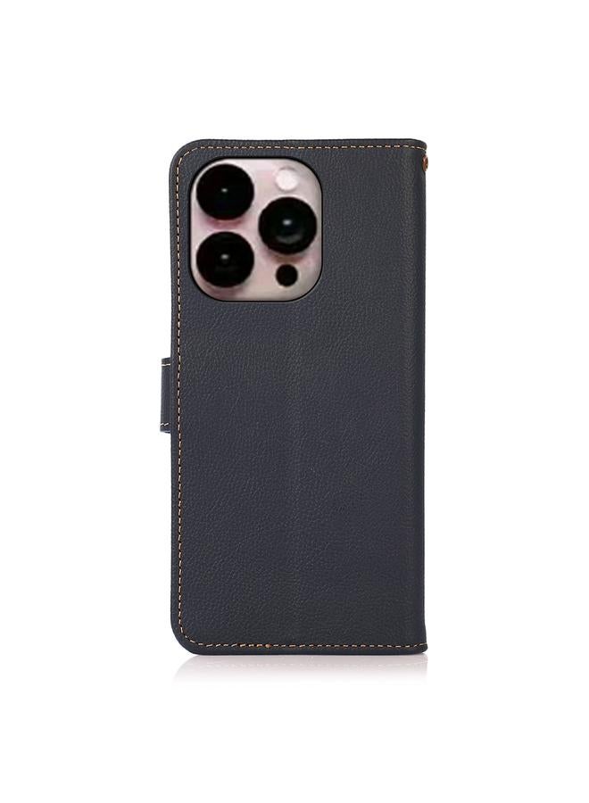 اس-توب حافظة لهاتف iPhone 14 Pro Max من KHAZNEH، حافظة هاتف RFID من الجلد الطبيعي - Image 3