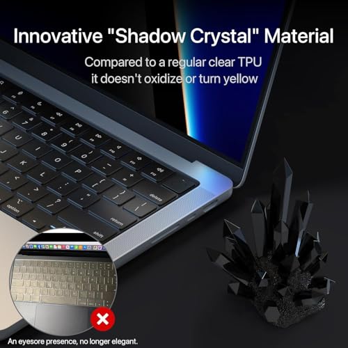 OJOS Premium Keyboard Cover Protector for 2025-2021 MacBook Pro 14 16 inch M4 M3 M2 M1 Pro/Max, MacBook Air 15" 13.6" M4 M3 M2 Chip A3241 A3114 A2941 A3240 A3113 A2681 Ultra Thin Skin Tinted - Image 3
