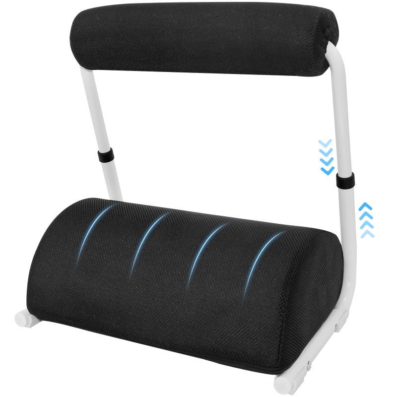 مسند قدم تحت المكتب لتخفيف الساقين لمكاتب كراسي الألعاب 3 ارتفاعات قابلة للتعديل مسند قدم مريح مع وسادة قدم قابلة للفصل