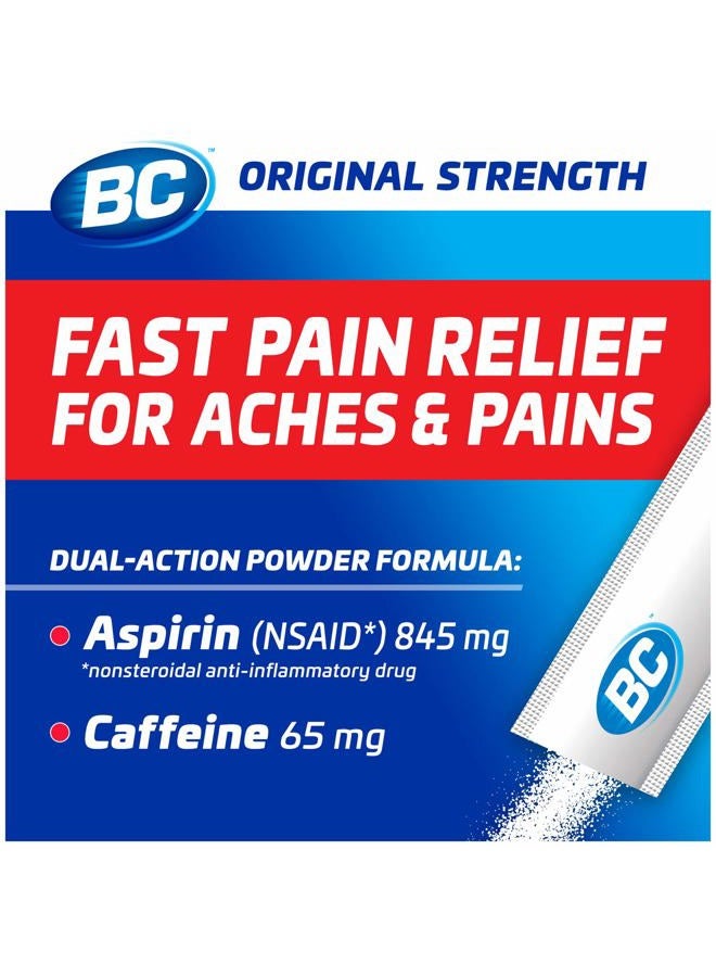 BC Powder | Fast Pain Relief | Aspirin (NSAID) & Caffeine | 50 Count (10042037103993) - Image 2