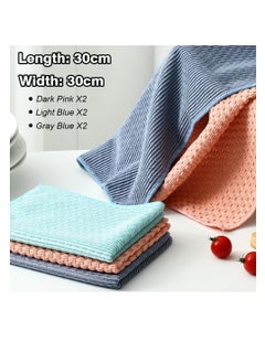 Excefore Microfibre Cloth Pack of 6, Reusable Kitchen Cleaning Towels, Multifunctional Dish Cloths, Absorbent, Lint-Free, Streak-Free, Wash Cloth for Car, Hygienic, Versatile, Durable & Washable  - Image 4