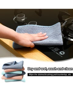 Excefore Microfibre Cloth Pack of 6, Reusable Kitchen Cleaning Towels, Multifunctional Dish Cloths, Absorbent, Lint-Free, Streak-Free, Wash Cloth for Car, Hygienic, Versatile, Durable & Washable  - Image 2