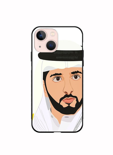 Protective Case Cover For Apple iPhone 14 Sheikh Hamdan Bin Mohammed Bin Rashid Al Maktoum Design Multicolour