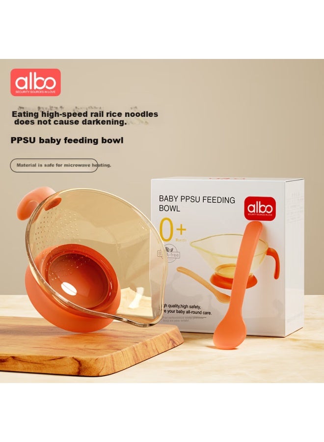 Albo Baby Food Bowl Ppsu Spout Bowl Newborn Special Baby Rice Paste Pointed Mouth Feeding Water Bowl Spoon Set - Image 1