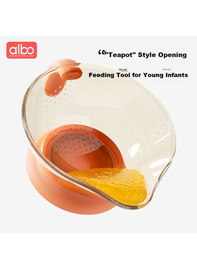 Albo Baby Food Bowl Ppsu Spout Bowl Newborn Special Baby Rice Paste Pointed Mouth Feeding Water Bowl Spoon Set - Image 4