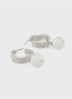 ELLA Pearl Hoop Earrings  - Image 2