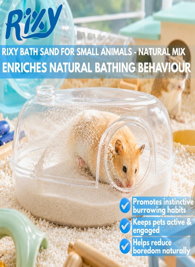 taiyo pluss discovery Rixy Hamster Bath Sand for Small Animals - 250 g | Dust-Free Natural Scented Bathing/Urine Litter Sand for Grooming, Odour Control & Fur Care | for Hamsters, Gerbils, Degus, Mice & Other Small Pets - Image 3