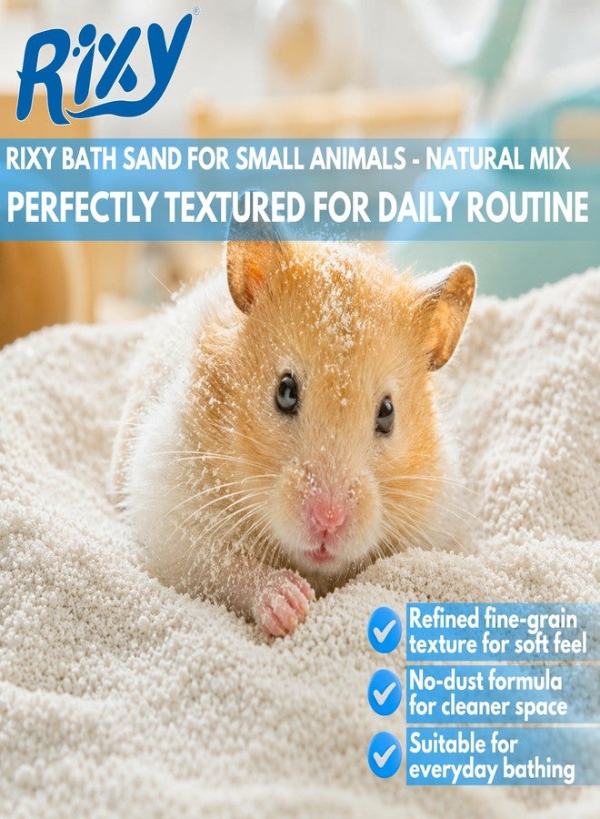taiyo pluss discovery Rixy Hamster Bath Sand for Small Animals - 250 g | Dust-Free Natural Scented Bathing/Urine Litter Sand for Grooming, Odour Control & Fur Care | for Hamsters, Gerbils, Degus, Mice & Other Small Pets - Image 2