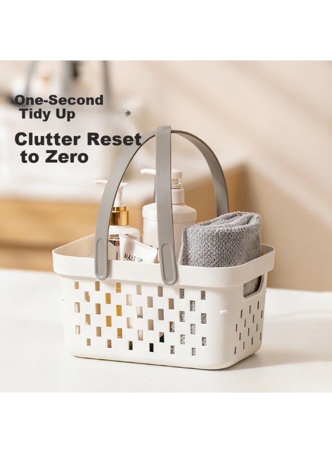 JD.com Jd Jingzao Portable Bathroom Shower Basket Toiletry Storage Basket Draining Basket Student Dormitory Bath Basket - Image 2