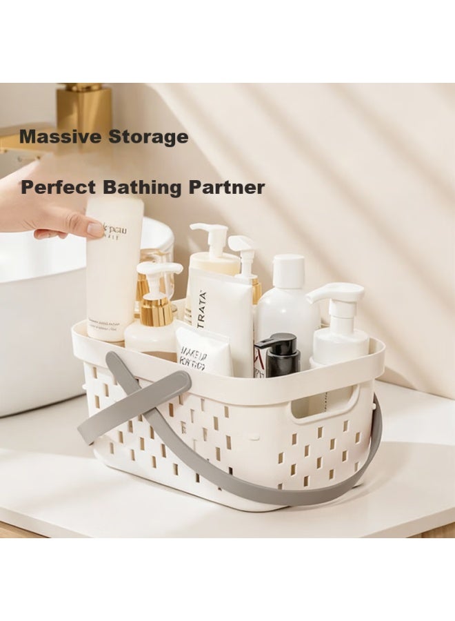 JD.com Jd Jingzao Portable Bathroom Shower Basket Toiletry Storage Basket Draining Basket Student Dormitory Bath Basket - Image 4