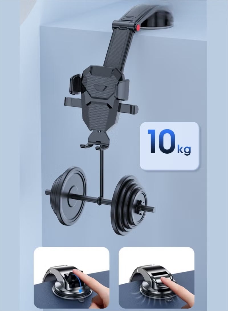 Car Phone Holder Dashboard Phone Mount Car Holder 360 Degrees Rotatable Mobile Holder for Car Dashboard iPhone Car Holder Compatible with iPhone 15/14/13 Series Galaxy Z Flip 5/4 S24/S23/S22 Black - Image 2