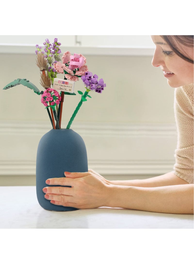 Flower Bouquet Building Blocks Building Block Flower Creativity Artificial Flowers Building Toy Set for 6+ Kids - Image 4