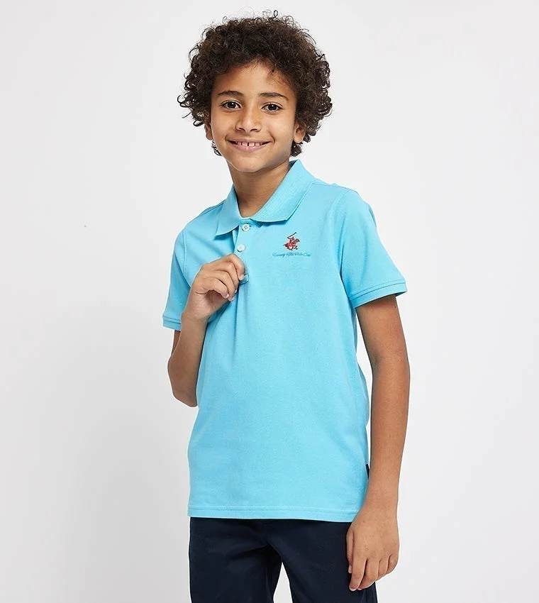 Short-sleeved polo t-shirt