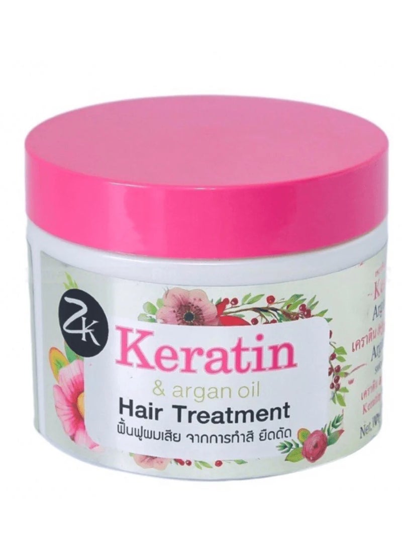 ZILKA Zilkopf Keratin & Argan Oil Hair Treatment | Deep Repair Mask for Dry & Damaged Hair | Smooth & Shine Formula 300ml - Image 1