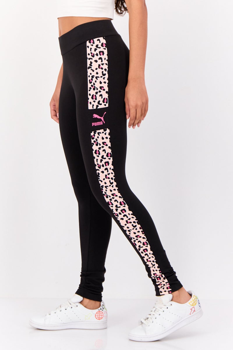 PUMA Women Sportswear Fit Brand Logo Training Leggings, Black - Image 2