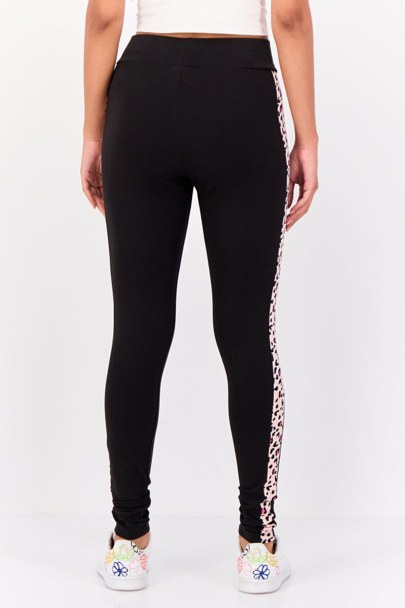 PUMA Women Sportswear Fit Brand Logo Training Leggings, Black - Image 3