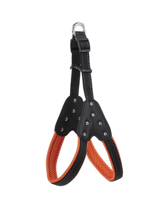Loquat Non Adjustable Chest Strap For Pet Orange/Black - Image 2