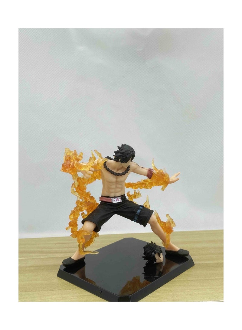 12cm Sailing Anime Pirate Fire Fist Ace Replaceable Head Model Ornaments  - Image 2