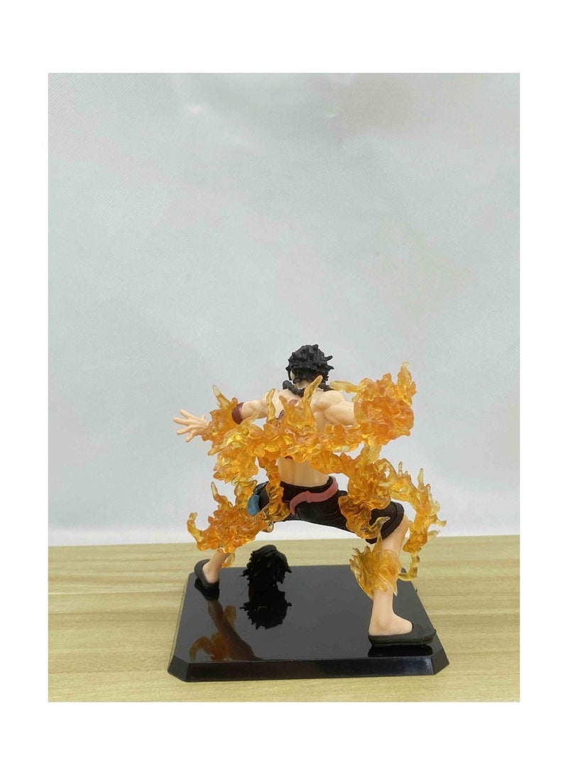 12cm Sailing Anime Pirate Fire Fist Ace Replaceable Head Model Ornaments  - Image 3