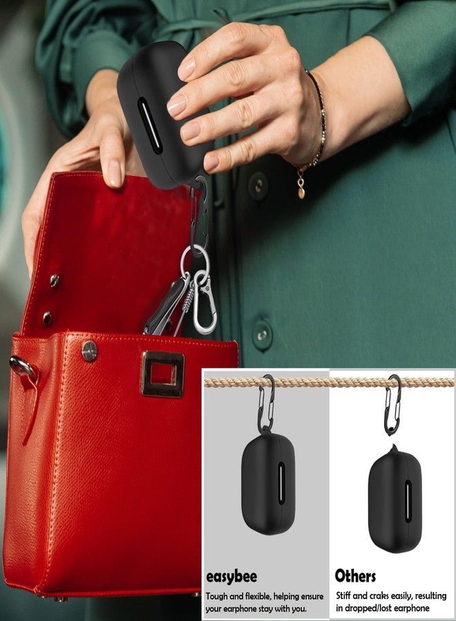 EasyBee [2 Pack] easyBee Case Compatible with Soundcore P30i Charging Cover, with 2 Keychain and Anti-Lost Strap, Soft Liquid Silicone Ultra Thin Shockproof Protective Kit - Black and Blue - Image 5