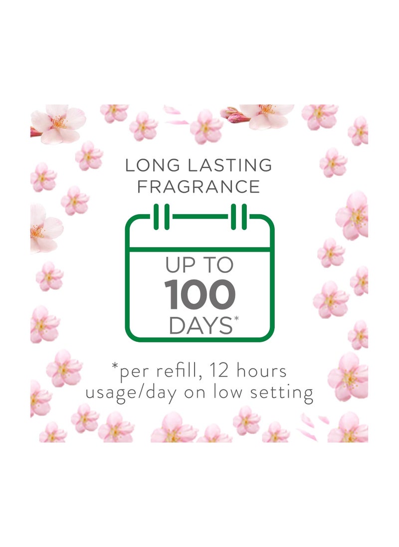 Air Wick - scented oil fragrance diffuser + cherry blossom scented refill 19ml, last up to 100 days. - Image 1