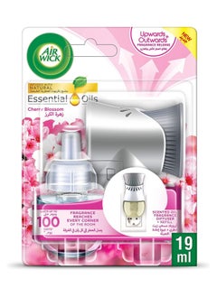 scented oil fragrance diffuser + cherry blossom scented refill 19ml, last up to 100 days.