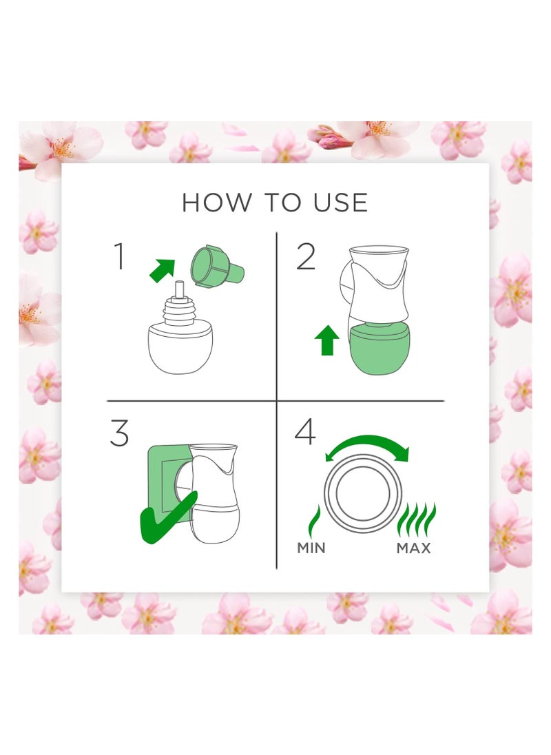 Air Wick - scented oil fragrance diffuser + cherry blossom scented refill 19ml, last up to 100 days. - Image 1