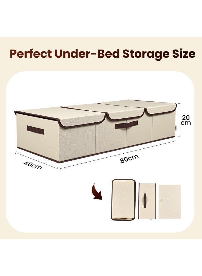 Dayelux™ Fabric Storage Box 80×40×20 cm – Underbed Clothes & Blanket Organizer – Elegant Design for Closets – Foldable with Strong Handles - Image 5