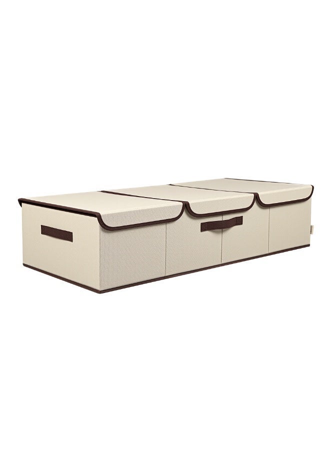 Dayelux™ Fabric Storage Box 80×40×20 cm – Underbed Clothes & Blanket Organizer – Elegant Design for Closets – Foldable with Strong Handles - Image 1