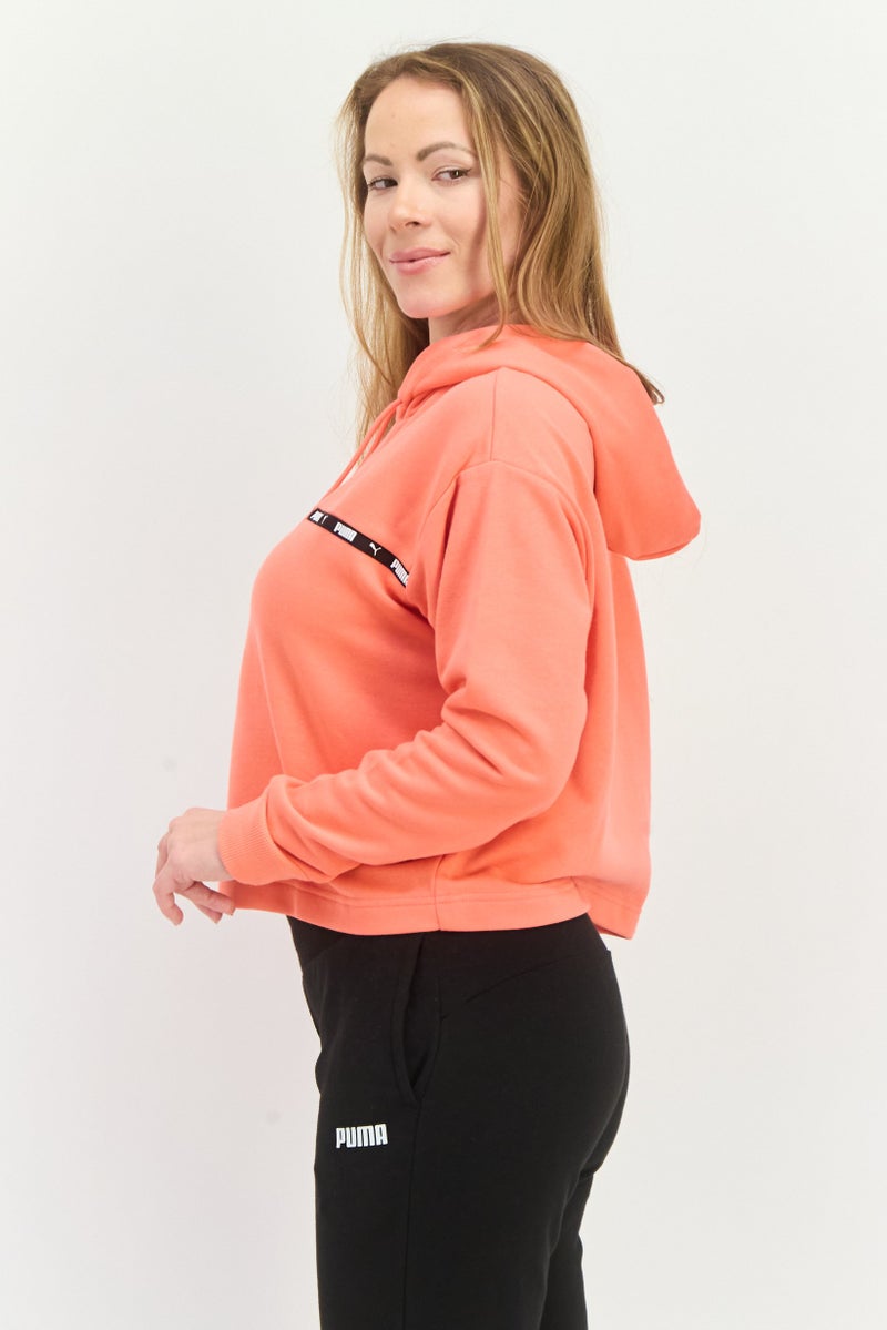 PUMA ملابس رياضية نسائية بأكمام طويلة مناسبة، خارجية، سويت شيرت، وردي - Image 2