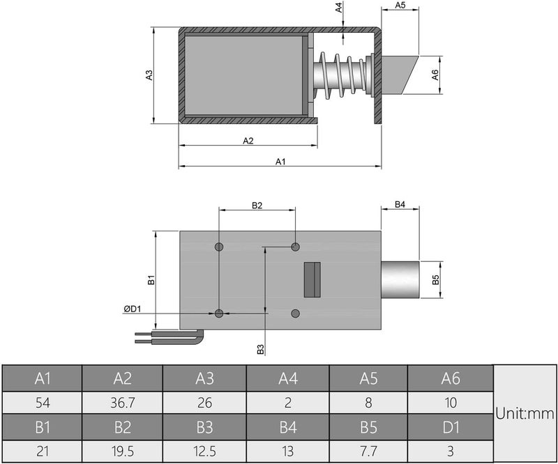 iduino IDUINO JFS0837DL DC 12V 1A 10mm Stroke 15N Force Open Frame Type Solenoid for Door Lock  - Image 4