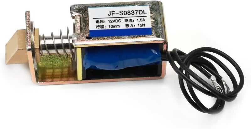 iduino IDUINO JFS0837DL DC 12V 1A 10mm Stroke 15N Force Open Frame Type Solenoid for Door Lock  - Image 3