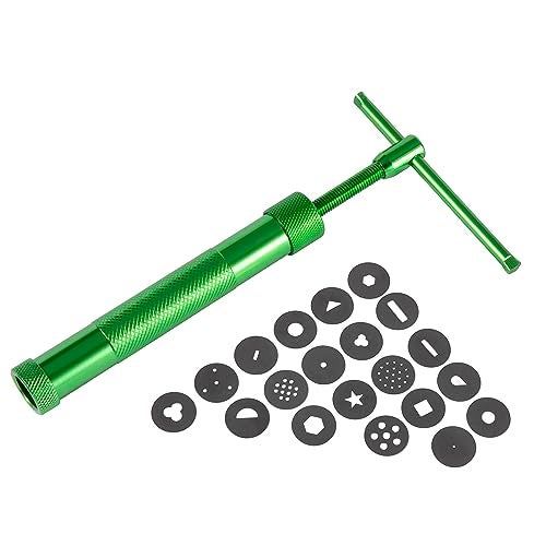 YAMHOHO Stainless Steel Clay Extruder Sugar Paste Extruder Cake Fondant Decorating Tool Set Ceramics & Pottery Clay Extruders Mixers & Presses (Green) - Image 4