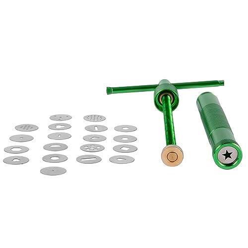 YAMHOHO Stainless Steel Clay Extruder Sugar Paste Extruder Cake Fondant Decorating Tool Set Ceramics & Pottery Clay Extruders Mixers & Presses (Green) - Image 3