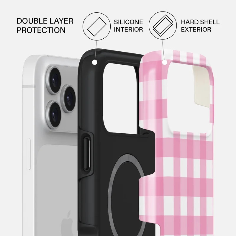 BURGA Burga iPhone 17 Pro Think Pink Premium Case Compatible with Hybrid Dual-Layer Hard Shell + Silicone Protection - Scratch-Resistant Shockproof Mobile Cover