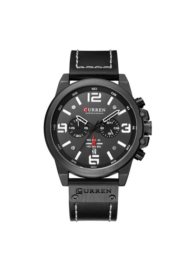 NIBEMINENT unisex Leather Analog Wrist Watch J4370-2 - Image 1