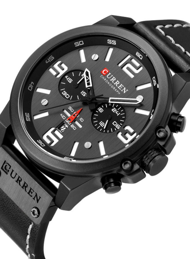 NIBEMINENT unisex Leather Analog Wrist Watch J4370-2 - Image 2