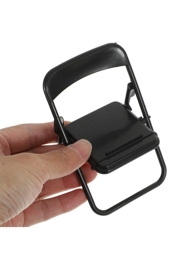 STOBOK 12pcs Mini Folding Chair Cell Phone Stand Holder Doll House Folding Chair Models Folding Chair Cradle for Desk - Image 4
