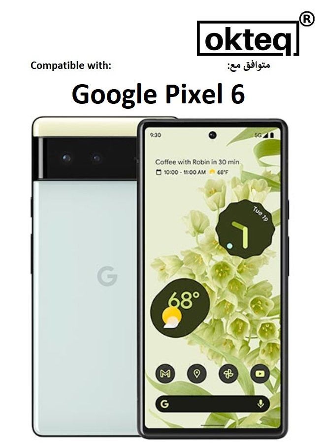 Okteq - TPU Protection and Hybrid Rigid Clear Back Cover Case Multicolored Shapes for Google Pixel 6 - Image 1