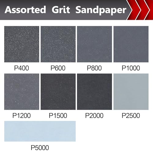 Boshcraft 25 Pcs Wet Sandpaper Sand Paper Assortment 40060080010001200150020002500 Sandpaper for Wood Auto Metal - Image 3