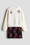 H&M 2-piece sweatshirt and skirt set