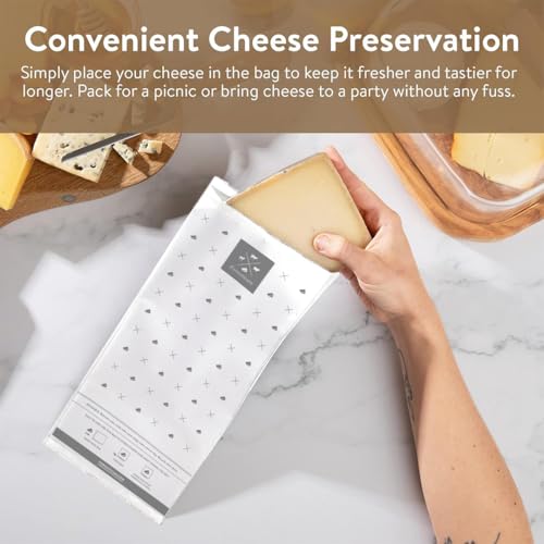 Formaticum - 10-Pack Reusable Cheese Storage Bags | Size 5" x 11" | Professional-Grade Cheese Strorage Bag | Store Cheese, Sandwiches, and Charcuterie | Kitchen Organization | Manufactured in Germany - Image 2