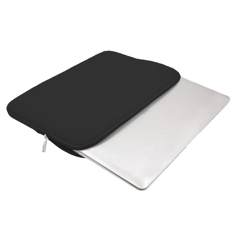 13 Inch Black Shockproof Laptop Sleeve with Zipper for Travel Commuting School Business - Image 2