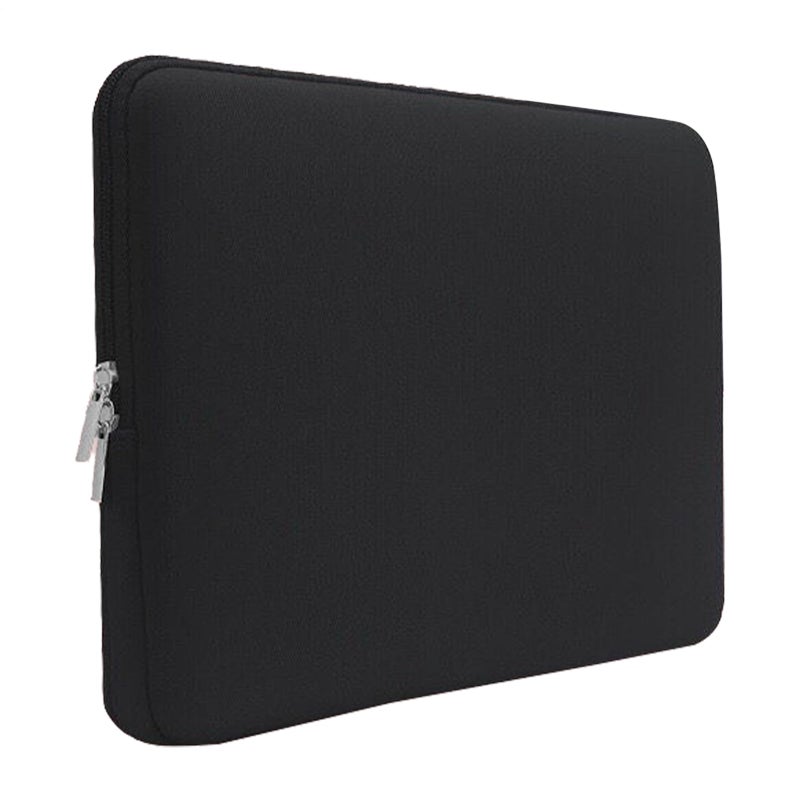 13 Inch Black Shockproof Laptop Sleeve with Zipper for Travel Commuting School Business - Image 5