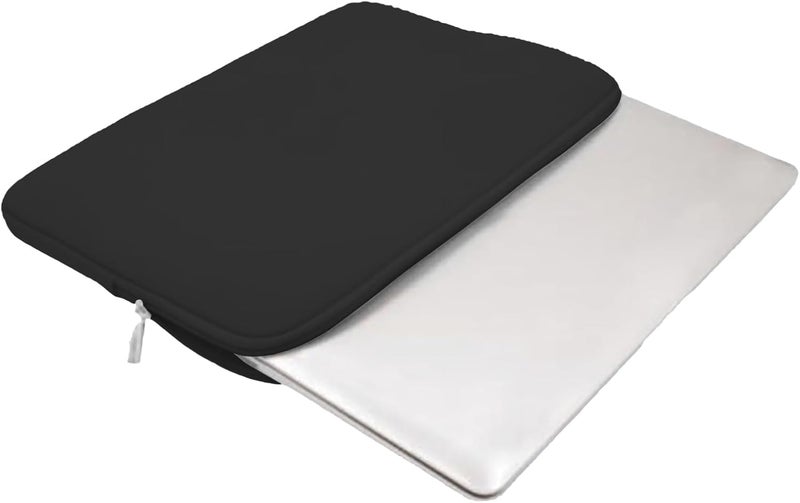 13 Inch Black Shockproof Laptop Sleeve with Zipper for Travel Commuting School Business - Image 1