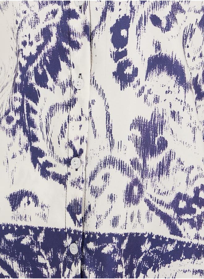 Styli Paisley Print Spread Collar Drop Shoulder Shirt  - Image 4